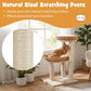 30-Inch Cat Tower with 2 Rattan Cat Baskets for Indoor Kittens