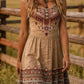 Tribal Print Sleeveless A-Line Summer Dress