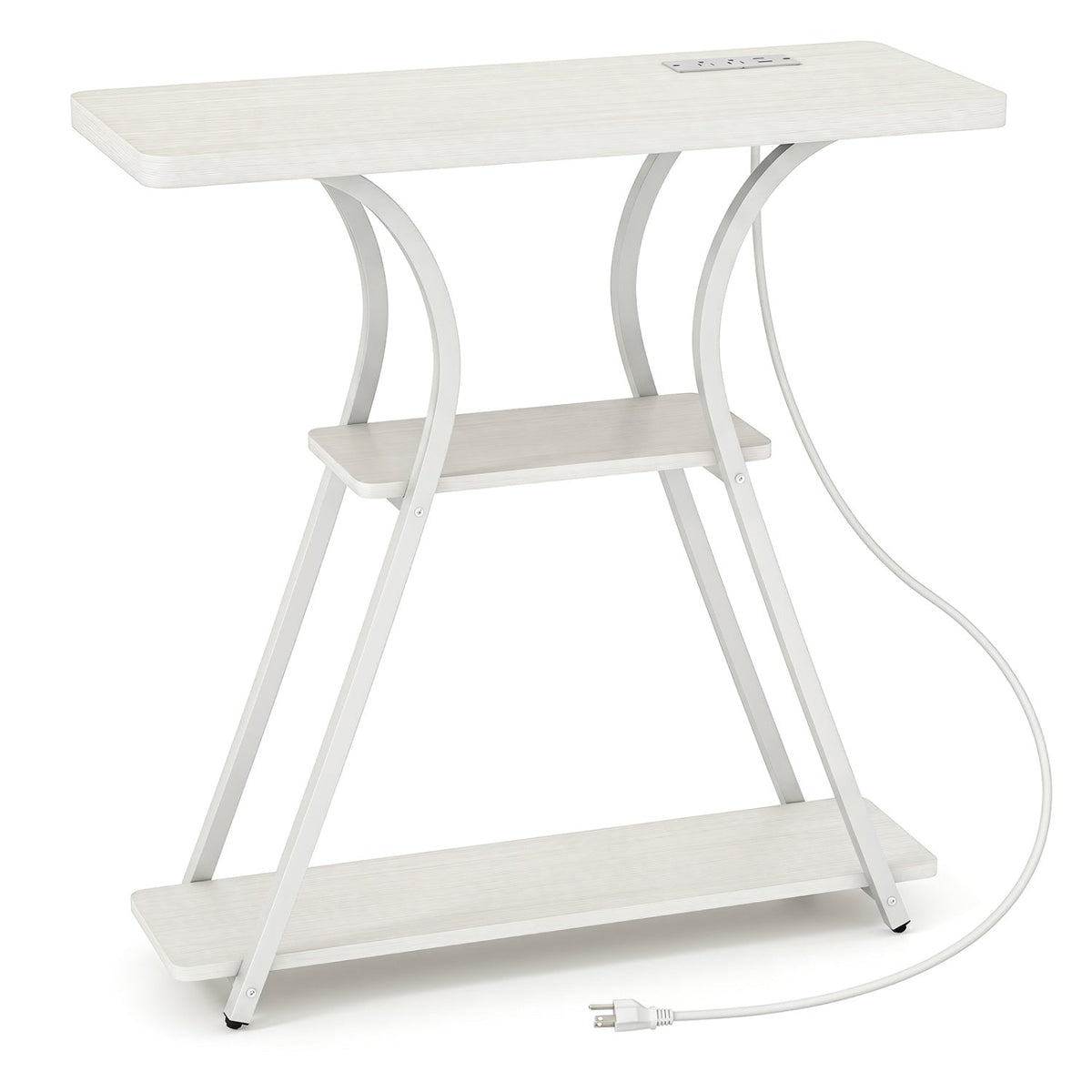 32" Console Table with Power Outlets and RGB LED Lights
