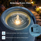32 Inch Tall Jar Water Fountain with LED Lights and Pump Vintage Ceramic