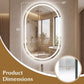 Oval LED Bathroom Mirror 32x20" with Dimming & Defogger