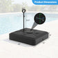 330 lbs Weighted Cantilever Umbrella Base with Wheels and Retractable Pull Rod