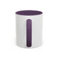 Wellness Logo Coffee Mug — Slim Jay Accent Ceramic Mug (11/15oz)