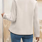 Contrast Trim Double-Breasted Jacket