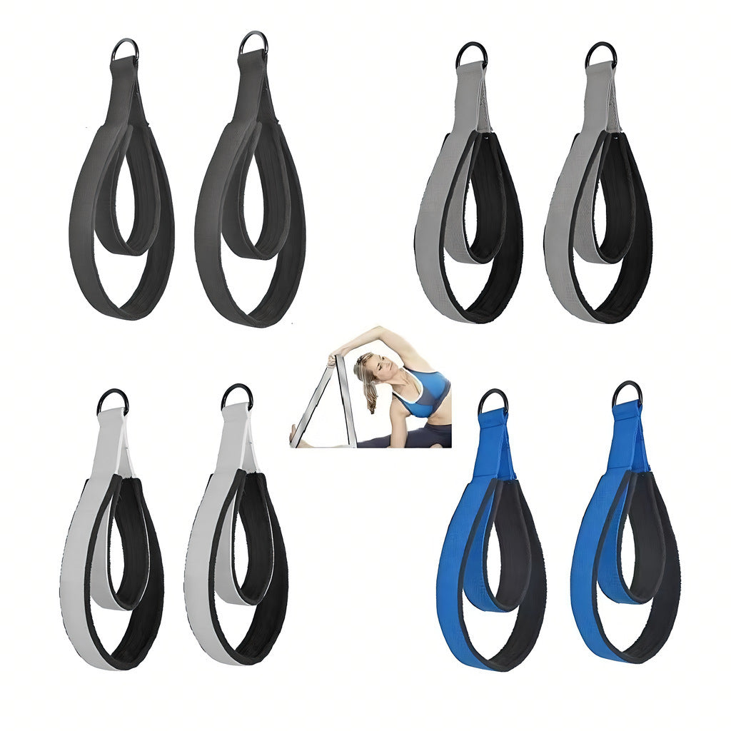 Double Ring Yoga Pilates Straps – Ankle & Wrist Support Bands