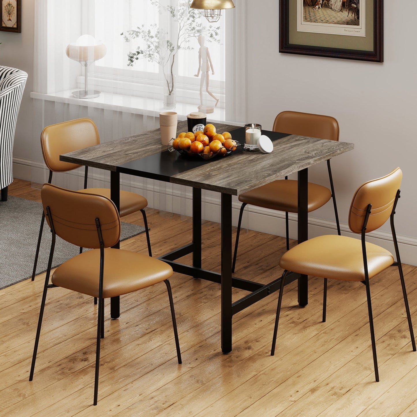 39.5" Square Conference Table with Thickened Tabletop