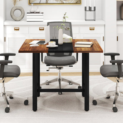 39.5" Square Conference Table with Thickened Tabletop