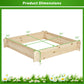 39.5" x 39.5" Square Wooden Raised Garden Bed