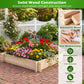 39.5" x 39.5" Square Wooden Raised Garden Bed