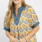 Umgee Mix Tile Print Mini Dress