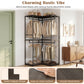 3-Tier Heavy Duty Clothes Rack with 3 Shelves & 2 Hanging Racks