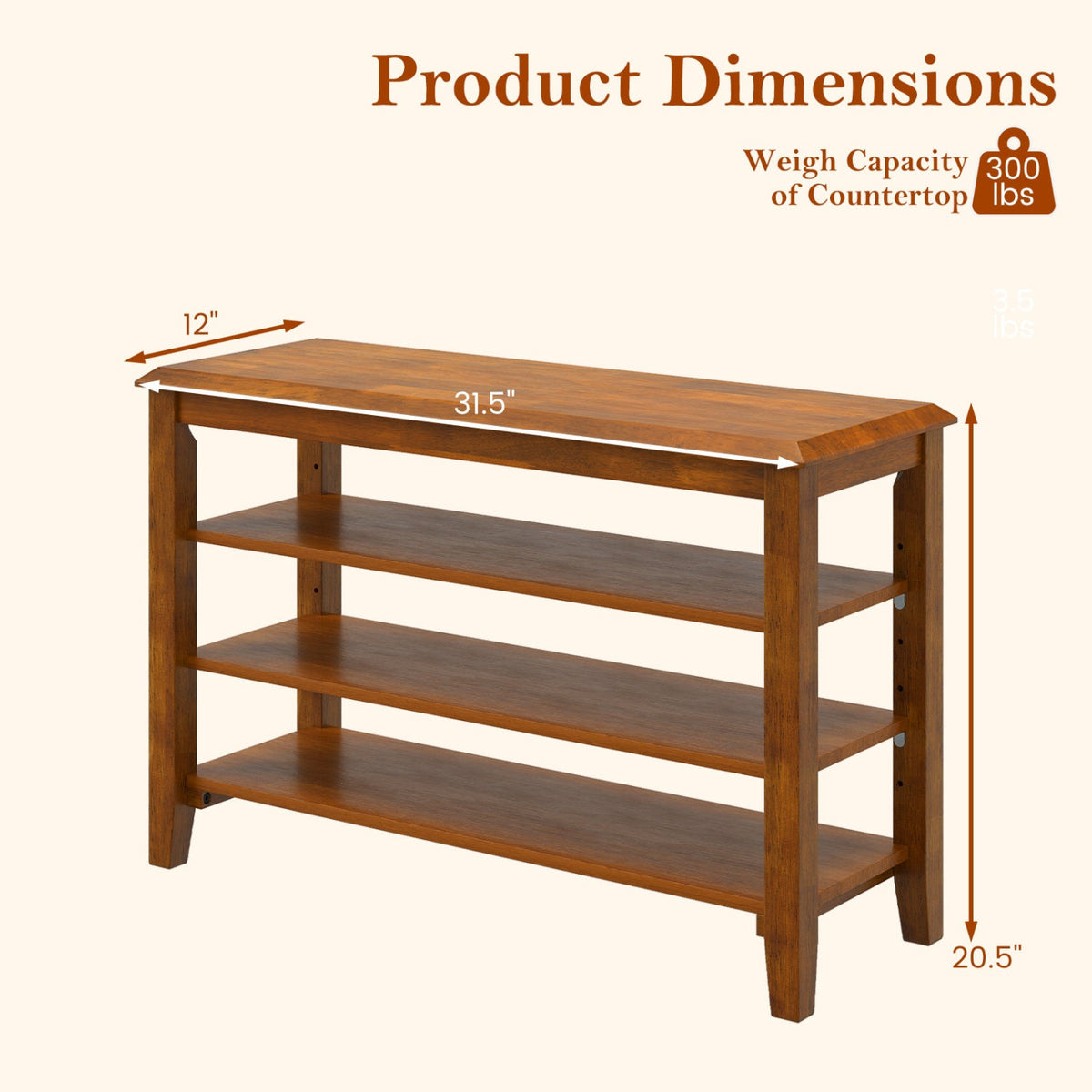 3-Tier Shoe Rack Bench with Adjustable Shelves for Entryway and Living Room