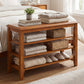3-Tier Shoe Rack Bench with Adjustable Shelves for Entryway and Living Room