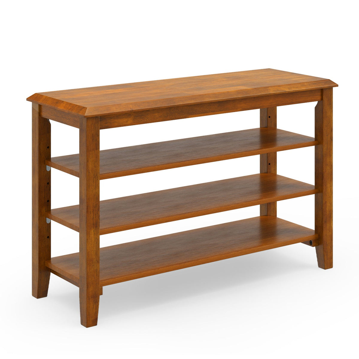 3-Tier Shoe Rack Bench with Adjustable Shelves for Entryway and Living Room