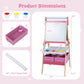 3-in-1 Kids Art Easel with Magnetic Whiteboard & Chalkboard