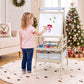 3-in-1 Kids Art Easel with Magnetic Whiteboard & Chalkboard