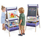 3-in-1 Kids Art Easel with Magnetic Whiteboard & Chalkboard