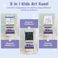 3-in-1 Kids Art Easel with Magnetic Whiteboard & Chalkboard
