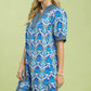 Umgee Mix Tile Print Mini Dress