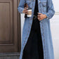 Longline Button-Front Denim Jacket