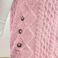 Button-Down Sherpa Hooded Vest Coat