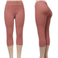 4-Pack: Women's High Waisted Anti Cellulite Solid Leggings