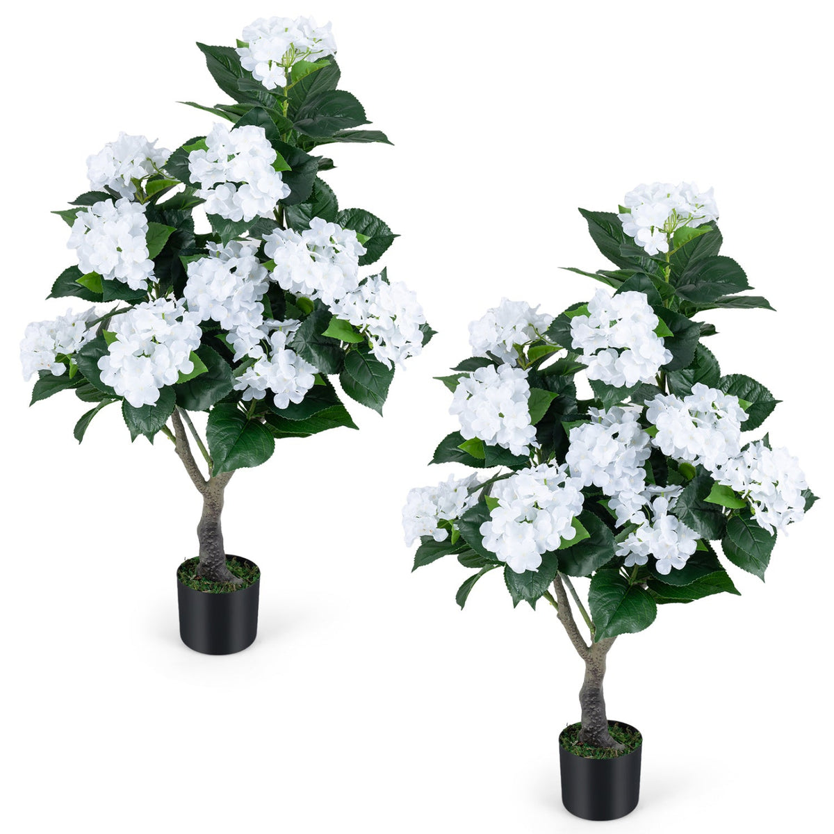 43.5" Artificial Hydrangea Tree 2 Pack