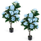43.5" Artificial Hydrangea Tree 2 Pack