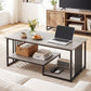 43.5" Coffee Table 2-Tier with Open Storage Shelf
