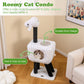 43-Inch Lamb-Shaped Cat Tower with 2-Door Rattan Condo for Indoor Kittens