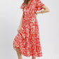 Umgee Paisley Print Midi Dress with Side Pockets