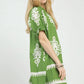 Umgee Two Tone Border Print Mini Dress