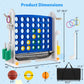 4-in-1 Adjustable Height Connect Game with Carry Bag