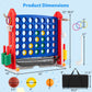 4-in-1 Adjustable Height Connect Game with Carry Bag