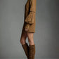 Turtleneck Lantern Sleeve Mini Dress with Pockets