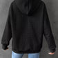 Full Size Textured Kangaroo Pocket Hoodie Plus Size