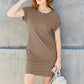 Basic Bae Full Size Round Neck Short Sleeve Dress with Pockets