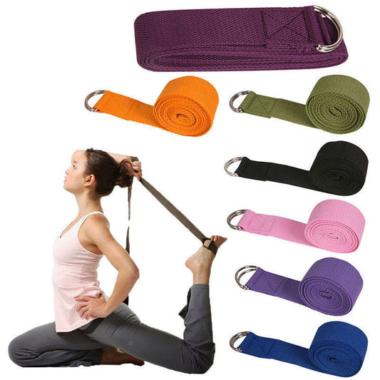 180cm Yoga Stretch Strap Belt – Adjustable Fitness Training Band