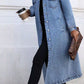 Longline Button-Front Denim Jacket
