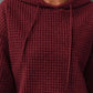 Full Size Textured Kangaroo Pocket Hoodie Plus Size
