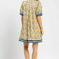 Umgee Mix Tile Print Mini Dress