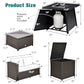 5 Piece Patio Furniture Set with 50000 BTU Propane Fire Pit Table