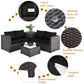 5 Piece Patio Furniture Set with 50000 BTU Propane Fire Pit Table