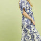 Umgee Mix Floral Border Midi Dress with Pockets