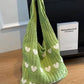 Heart Pattern Knitted Handbag