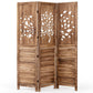 3-Panel Folding Room Divider 67" with Tree Cutout Design
