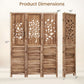 3-Panel Folding Room Divider 67" with Tree Cutout Design