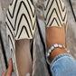 Chevron Pattern Flat Slip-Ons