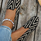 Chevron Pattern Flat Slip-Ons