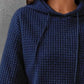 Full Size Textured Kangaroo Pocket Hoodie Plus Size